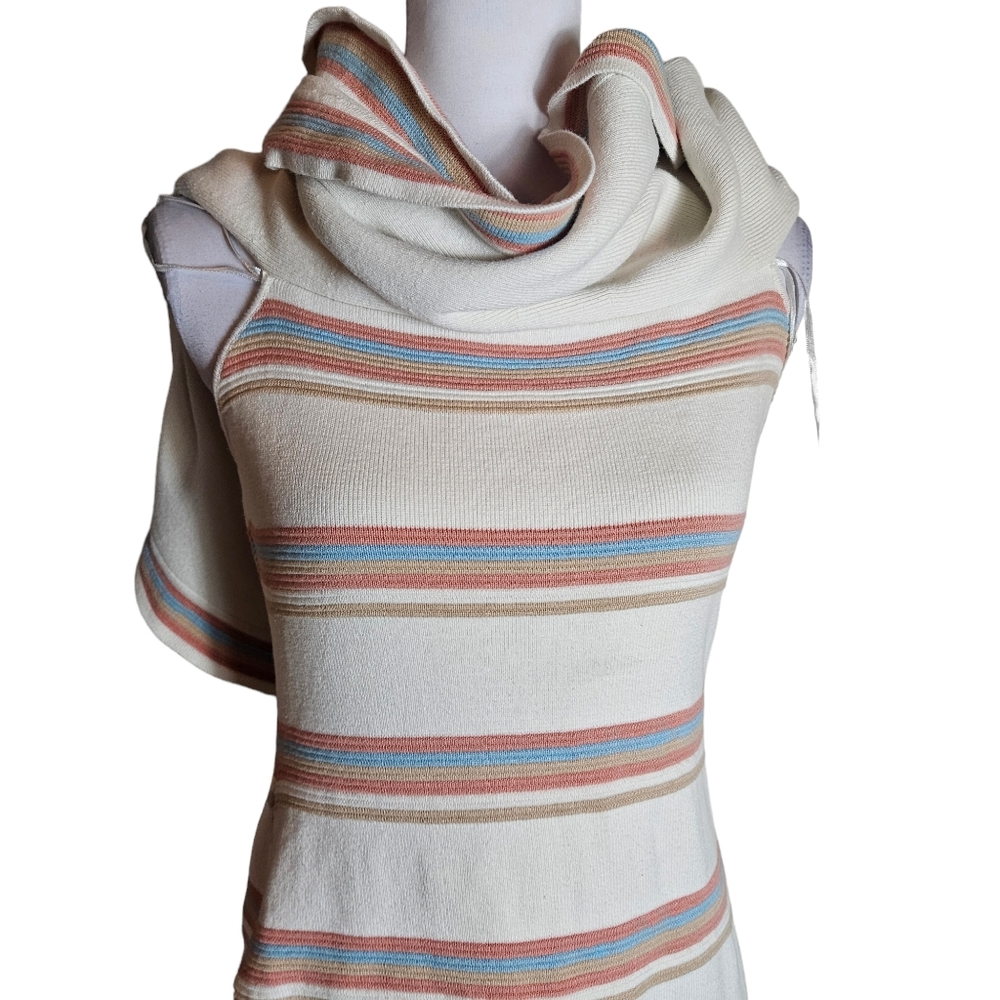 Endless Rose Striped Off Shoulder Ruffle Collar Sweater Dress Sz Large Coquette - Picture 5 of 16